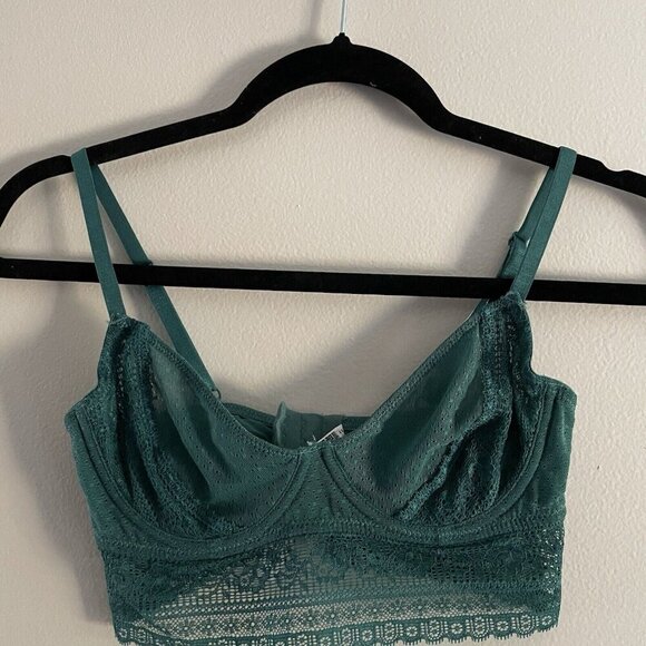 Intimately Free People Women 32C Green Get Off My Cloud Longline Underwire Bra - Picture 4 of 10